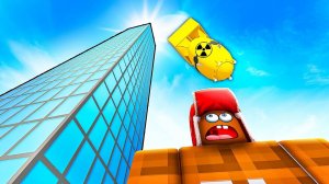 Я СБРОСИЛ ГИГАНТСКИЕ ПРЕДМЕТЫ С НЕБОСКРЁБА! 😱 Роблокс!