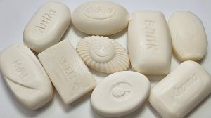 резка белого мыла. асмр. cutting soap