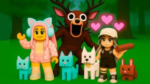 МЫ ПРИРУЧИЛИ СВОИХ ПИТОМЦЕВ В 99 НОЧЕЙ В ЛЕСУ РОБЛОКС!