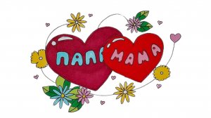 Как нарисовать простой рисунок для МАМЫ и ПАПЫ