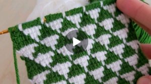 Узор крючком в тунисской технике вязания 🙂 #тунисскоевязание #всевжизнисвязано #вязаниекрючком