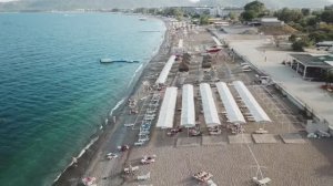 Пляж отеля Elamir 4* Кемер .Турция  в октябре.Подробный обзор.