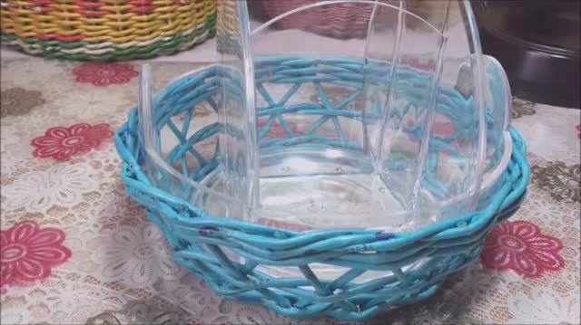 Подставка под органайзер вариант 2 из бумажной лозы смотреть онлайн