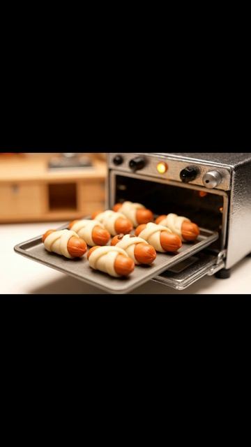 Готовлю Сосиски-Мумии для кота на Хэллоуин 🌭 | Tiny Mummy Hot Dogs #shorts #tinykitchen