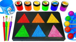 ИГРАЕМ В СЛАЙМЫ ЗАЛИВАЕМ В ФОРМУ ТРЕУГОЛЬНИКОВ ВИДЕО ДЛЯ ДЕТЕЙ ДЕТСКИЙ КАНАЛ ИГРАЛКИ-ЗАЛИПАЛКИ