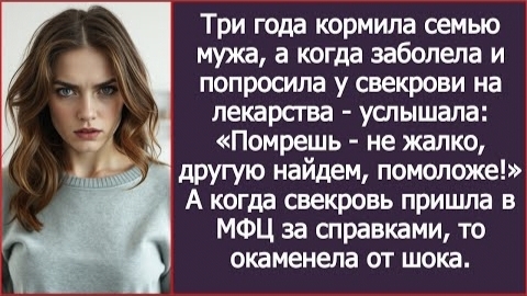 ИСТОРИИ ИЗ ЖИЗНИ/Три года кормила семью мужа, а когда заболела/Рассказ жизненный смотреть онлайн