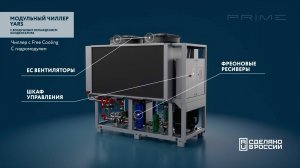 Модульный чиллер YARS c гидромодулем и воздушным охлаждением конденсатора | Продукция компании PRIME