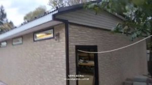 Односкатный гараж с навесом  9х15