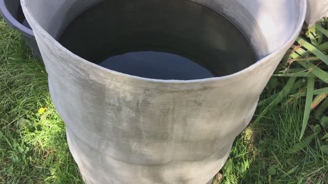 Ремонт бочки, покраска цементом внутри и снаружи