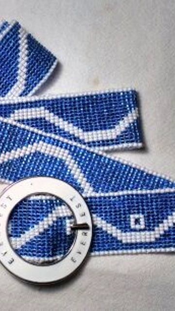 Пояс из бисера (36)/Ремень из бисера/Обзор пояса смотреть онлайн