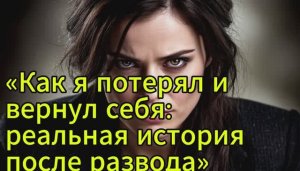 «Как я потерял и вернул себя: реальная история после развода»