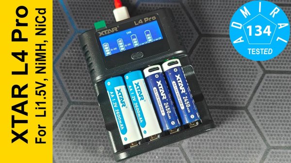 XTAR L4 Pro обзор зарядного устройства для Li1.5V, NiMH, NiCd