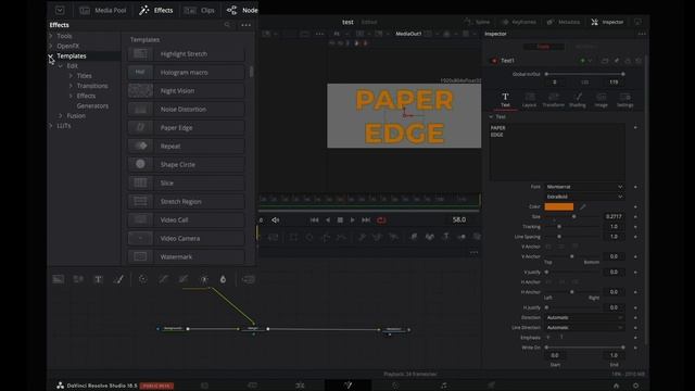 Новый эффект краев бумаги | DaVinci Resolve Fusion смотреть онлайн