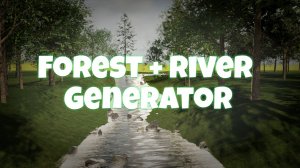 Лес в блендер с помощью аддонов Forest generator и River generator
