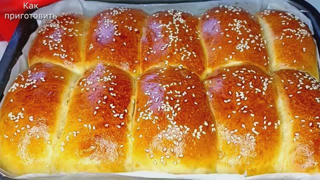 Пышные булочки с повидлом