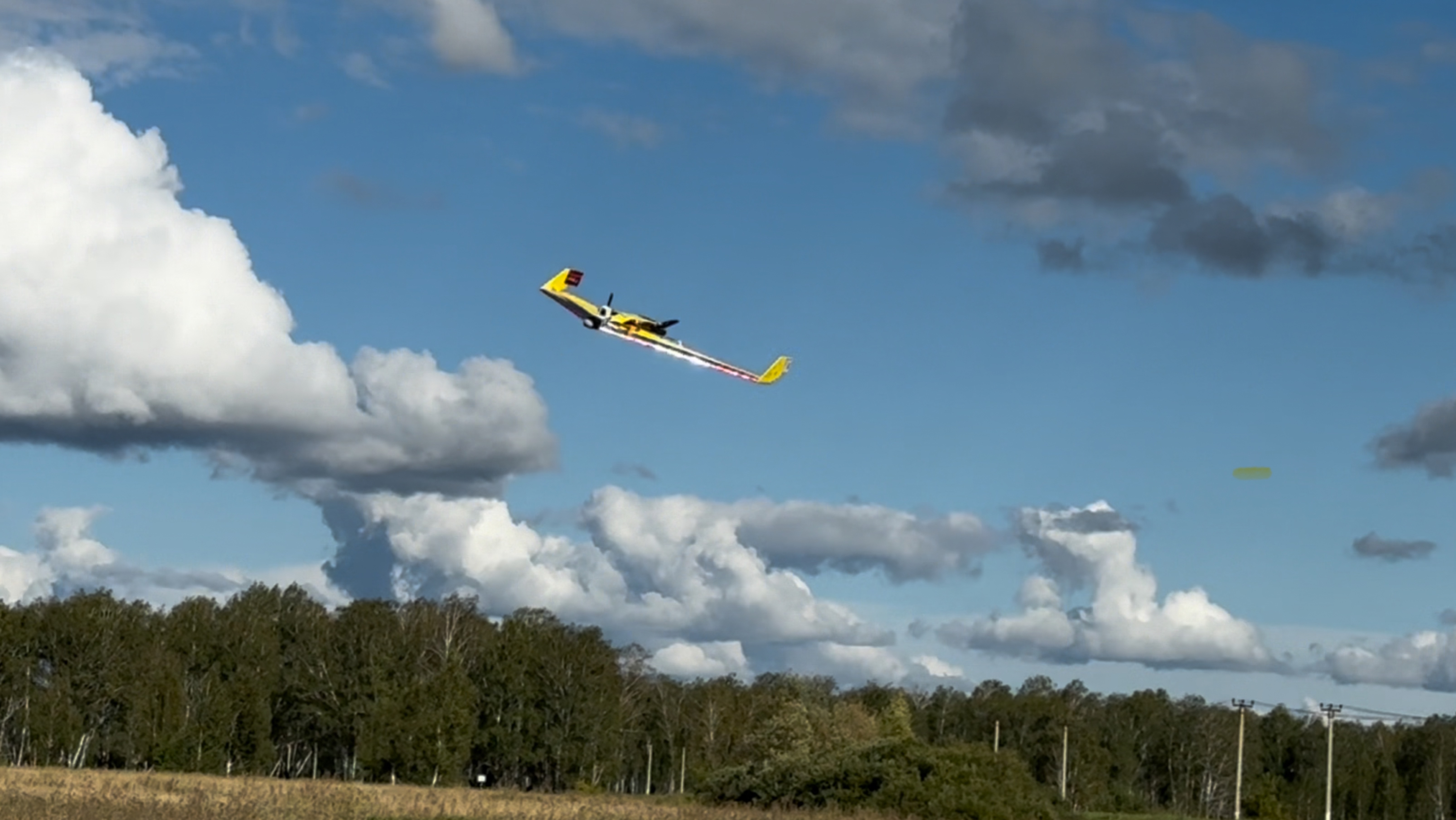 Полет RC модели с FPV камерой.
