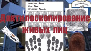 Дактилоскопирование живых лиц