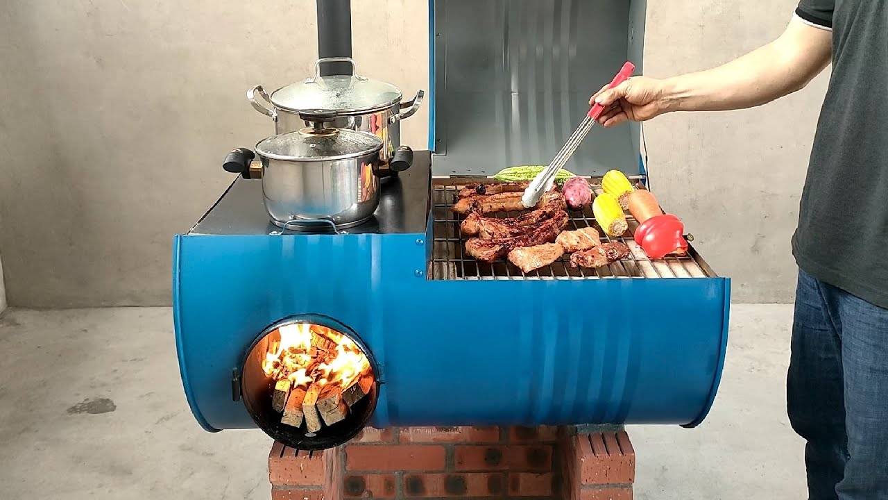 Дровяная печь с духовкой: проверенный способ сделать из железной бочки шедевр! смотреть онлайн