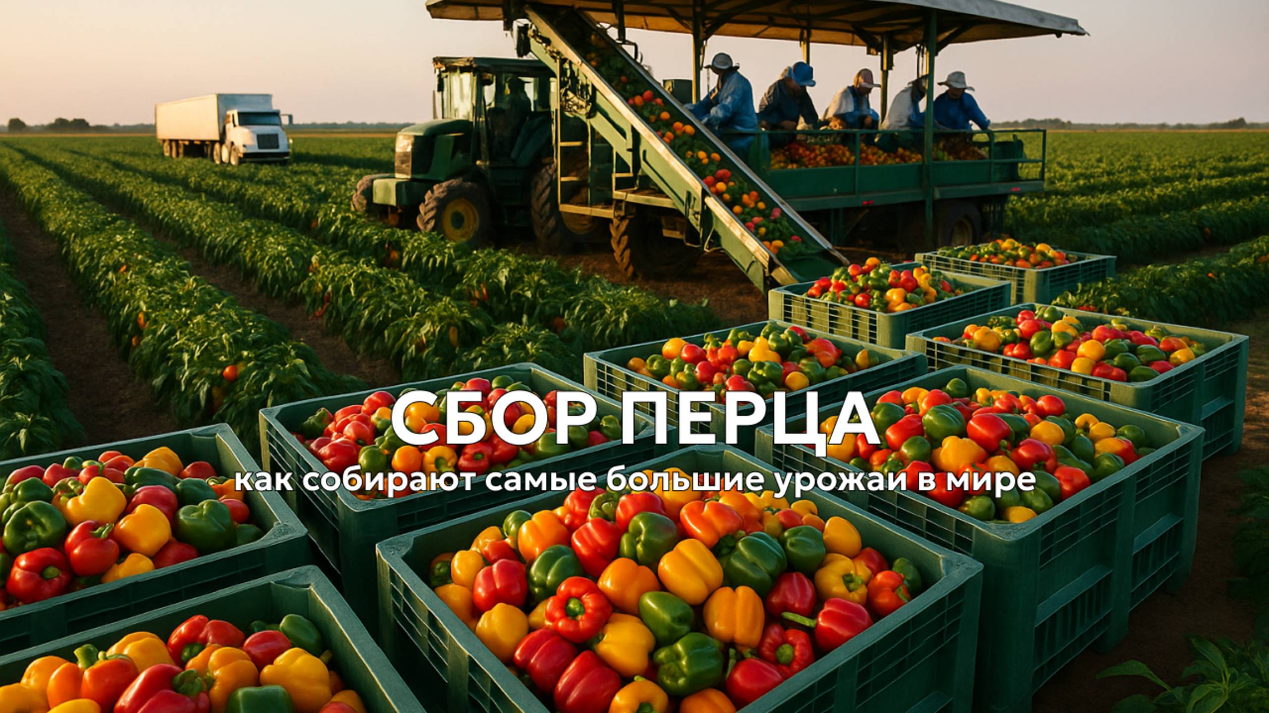 Как фермеры ежедневно собирают миллионы разноцветных болгарских перцев с помощью машин смотреть онлайн