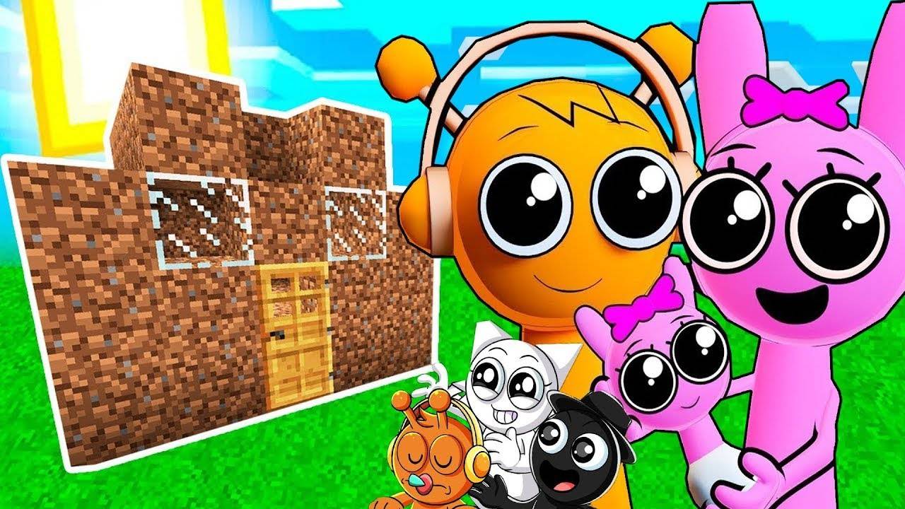 ВСТРЕТИЛ БОЛЬШУЮ СЕМЬЮ СПРУНКОВ И ПОСТРОИЛ ИМ ДОМ В МАЙНКРАФТ смотреть онлайн