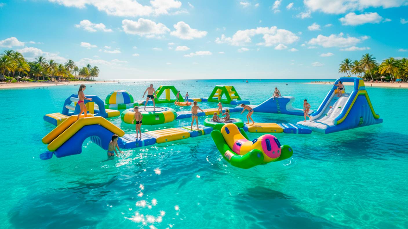 Элементы водных аквапарков | БатутМастер смотреть онлайн