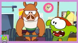 Приключения Ам Няма в Спортзале.Тренировки с Зеленым Сладкоежкой.Мульт Книжка