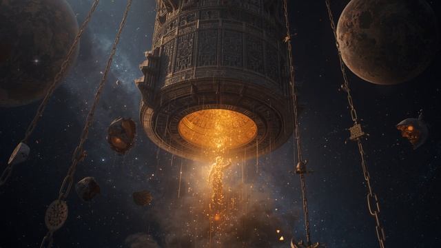 Where Time Spills Galaxies 🌌 2-Hour Cosmic Ambience ｜ Shattered Bell Of Stars ｜ Gold-Chained Ruin