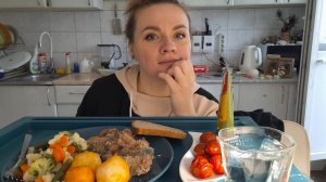 Мукбанг картошечка с холодцом, овощи, помидорки маринованные | Пошлите обедать) #обед  #мукбанг