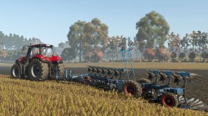 Farming Simulator 25 Пахота Case Magnum 400 + плуг Lemken 9 корпусов
