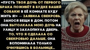 ИСТОРИИ ИЗ ЖИЗНИ/Пусть твоя дочь от первого брака поживёт в собачьей будке,- заявила свекровь