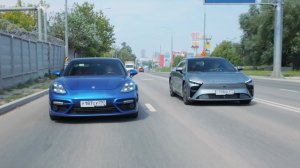 Porsche Panamera против Exlantix ES. Anton Avtoman.