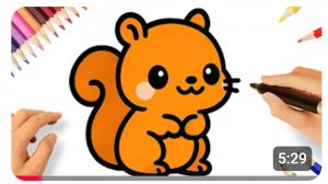 КАК ЛЕГКО НАРИСОВАТЬ КАВАЙНУЮ РЫЖУЮ БЕЛКУ 🐿️