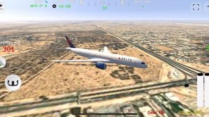 Взлет посадка руление в аэропорту Дубая на а 330-300 авиакомпании delta airlines