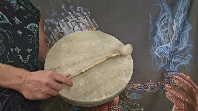 Шаманский бубен 45 см с рукоятью смотреть онлайн