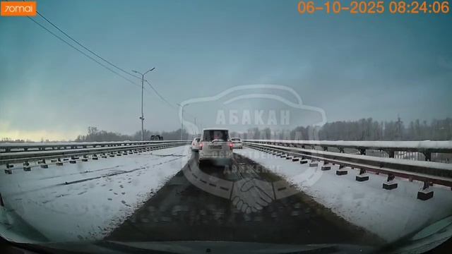 ДТП на мосту между Кайбалами и Красным Абаканом смотреть онлайн