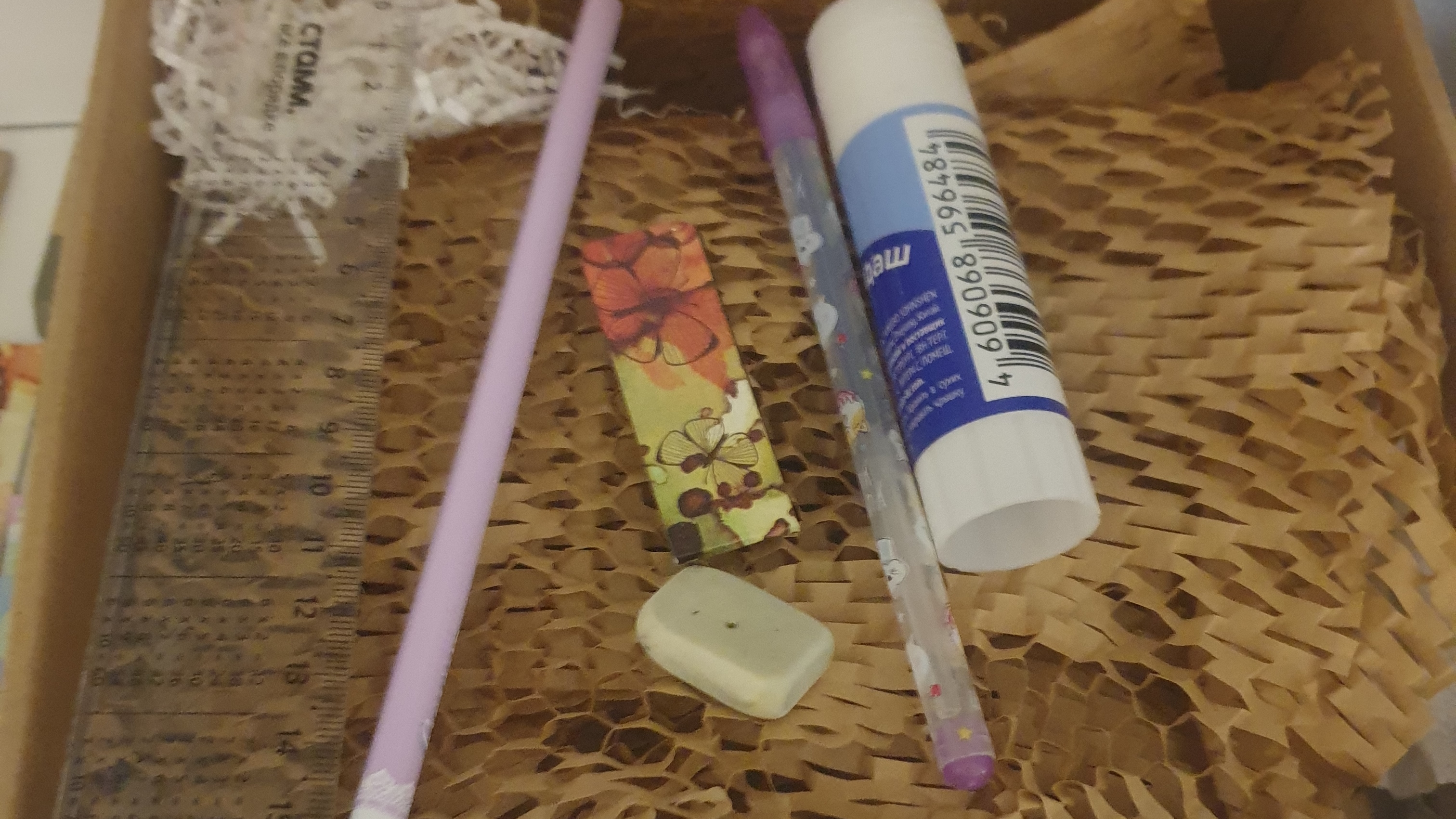 собираю бокс канцелярии