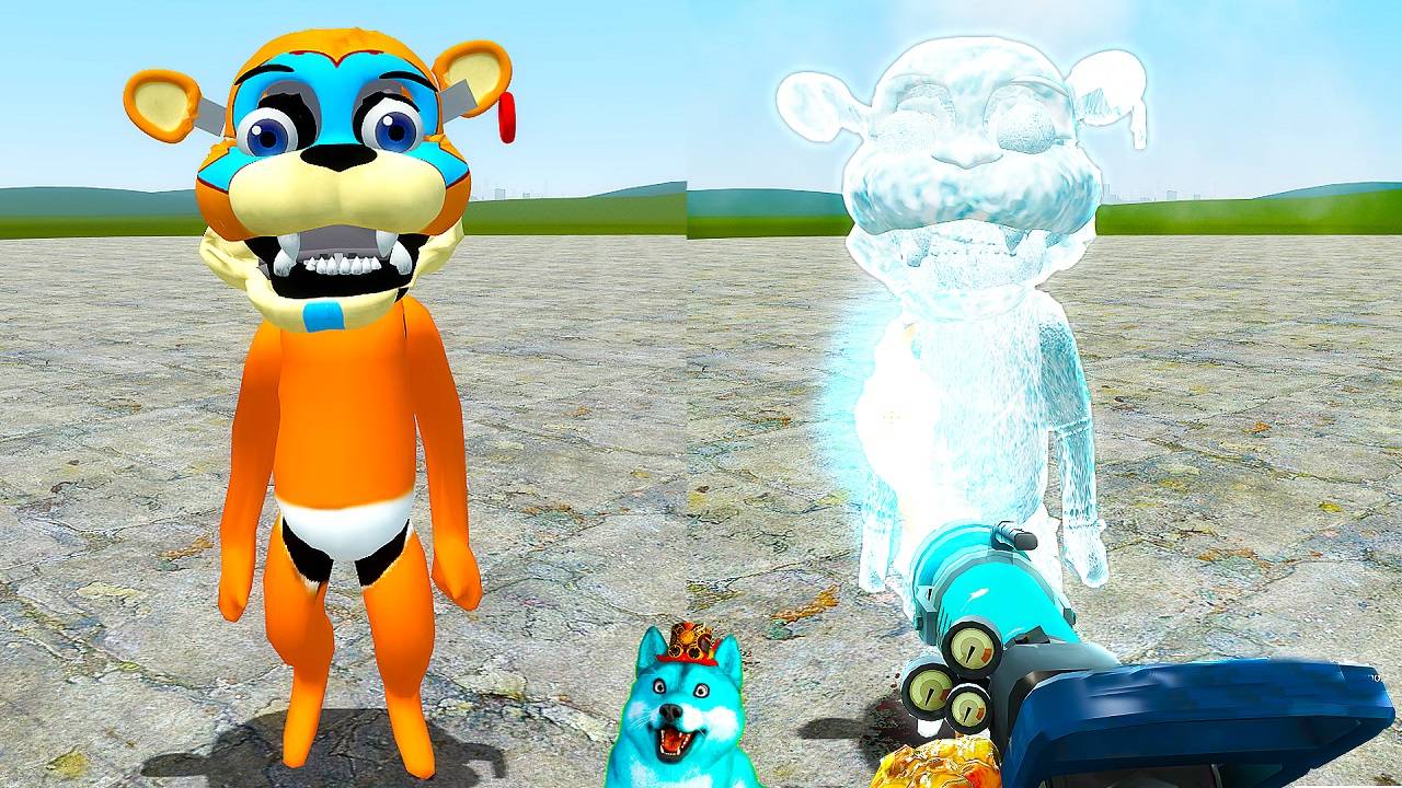 Я создал малыша фредди и заморозил фнаф 9 аниматроников в гаррис мод! fnaf garry's mod смотреть онлайн