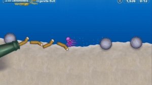 осьминог съедает мусор в море и город как котик часть 2