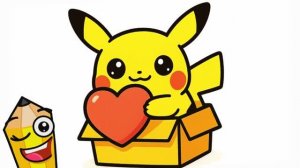 КАК ЛЕГКО НАРИСОВАТЬ ПИКАЧУ В СТИЛЕ КАВАЙИ В КОРОБКЕ 💝