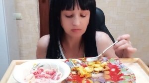 МУКБАНГ/КАРТОШКА С ГРИБАМИ