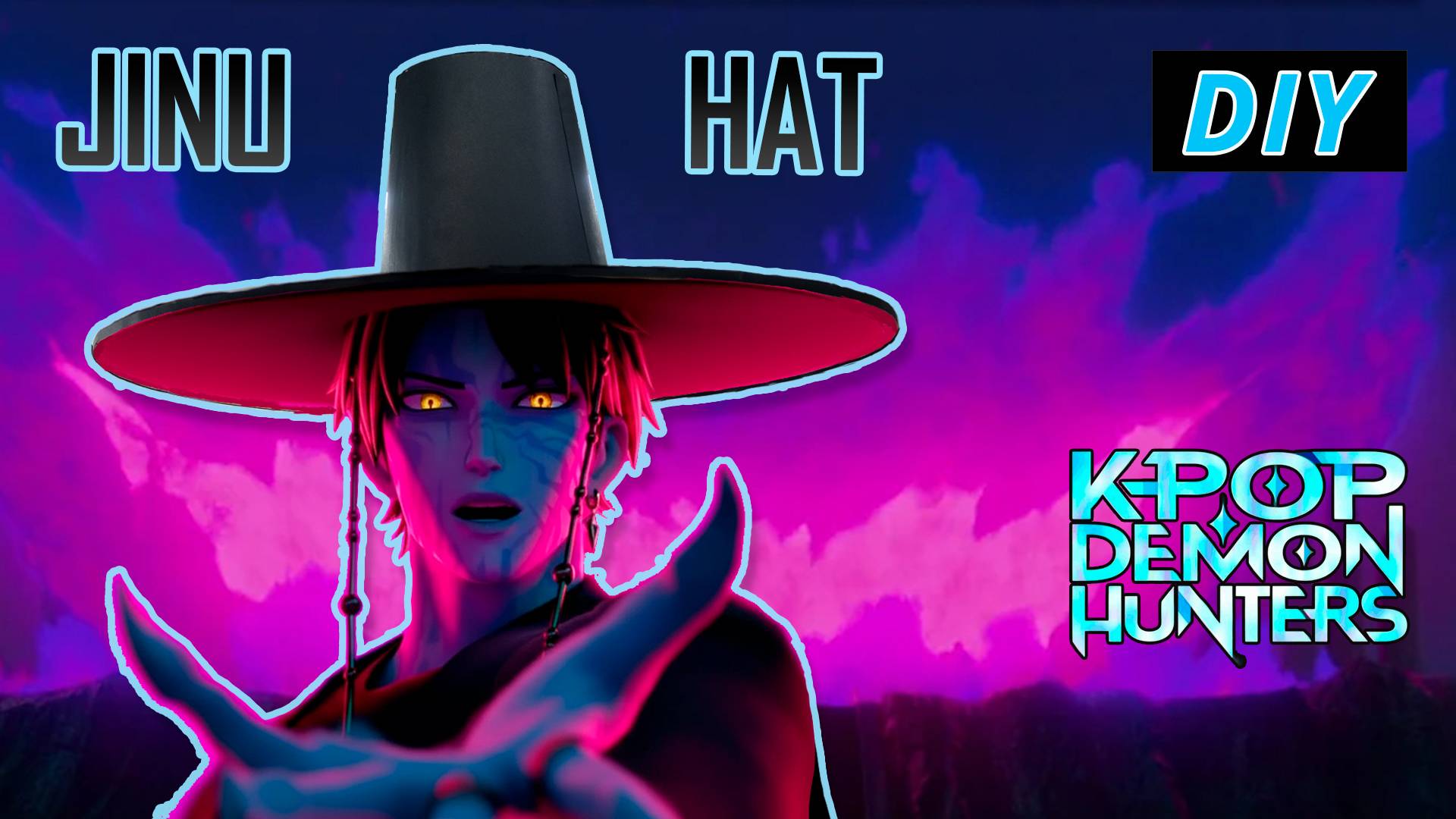 Как сделать шляпу Jinu от Kpop Demon Hunters (бумага + картон)