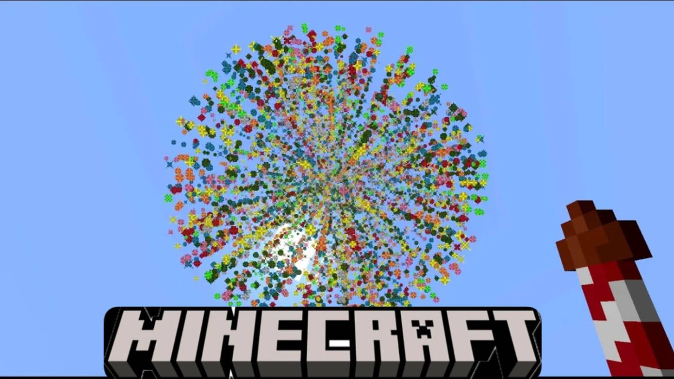 Как создать радужный фейерверк Minecraft (майнкрафт) смотреть онлайн