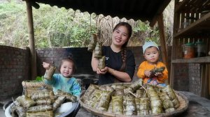 Готовлю большой Бань-Чунг из муки маниоки, чтобы продать на местном рынке. Жизнь во Вьетнаме