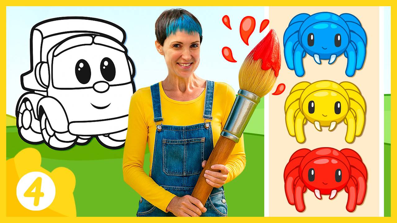 Песенка про паучков и встреча с Грузовичком Левой! Маша Капуки ждёт всех на весёлый урок в Минишколе