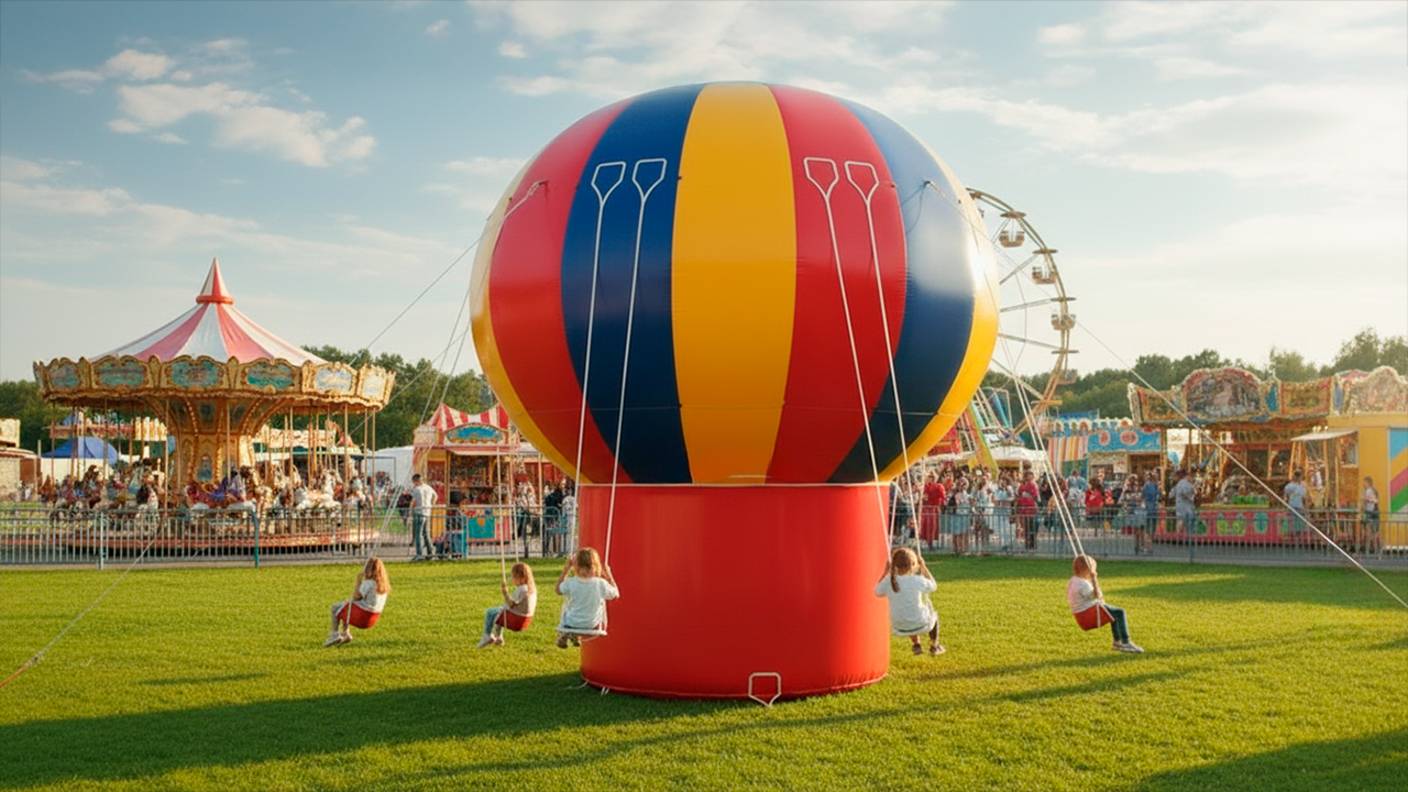 Надувные качели «Воздушный шар» | БатутМастер смотреть онлайн