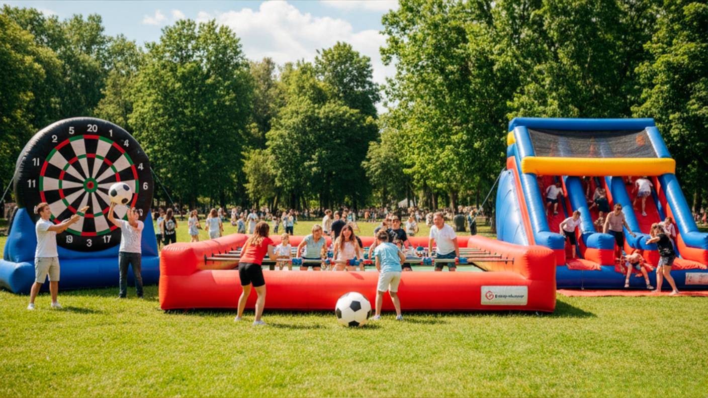 Надувные игровые аттракционы, тимбилдинг | БатутМастер смотреть онлайн