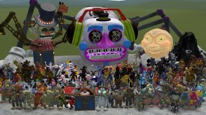 Все Серии Fnaf 1-11 Секреты Мимических Аниматроников В Гаррис Моде (Пять Ночей У Фредди)