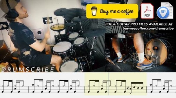 Sonne - Rammstein _ DRUM SCORE Sheet Music _ #281 DRUMSCRIBE