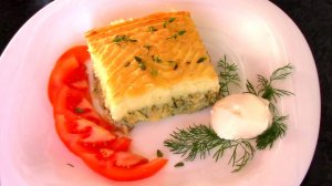 Картофельная запеканка с рыбой.