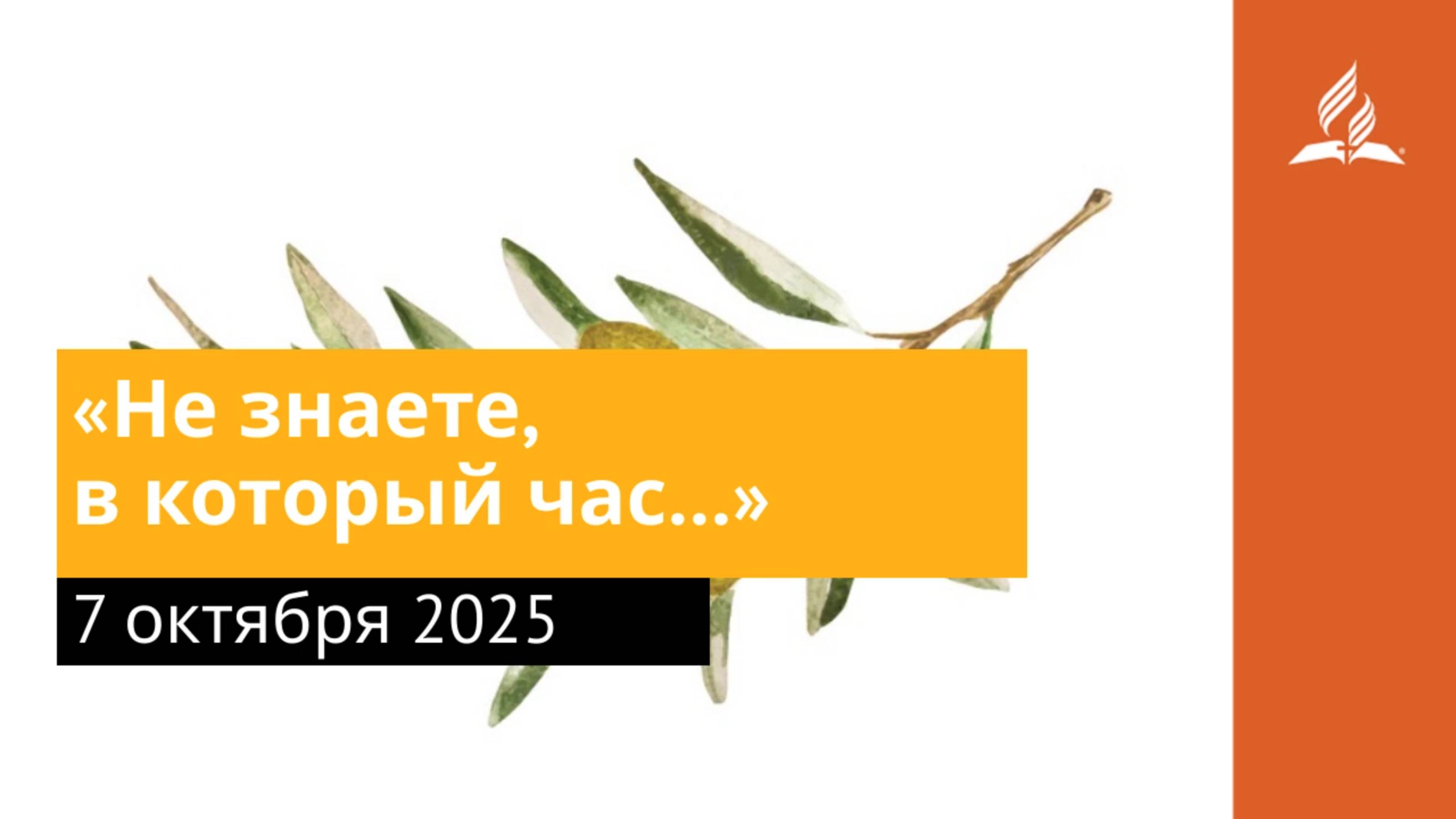 7 октября 2025. «Не знаете, в который час…». Под сенью благодати смотреть онлайн
